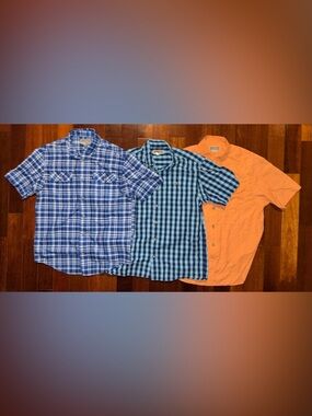 Lot of 3 Duluth Trading Co Shirts Men’s Medium Short Sleeve Button-Up